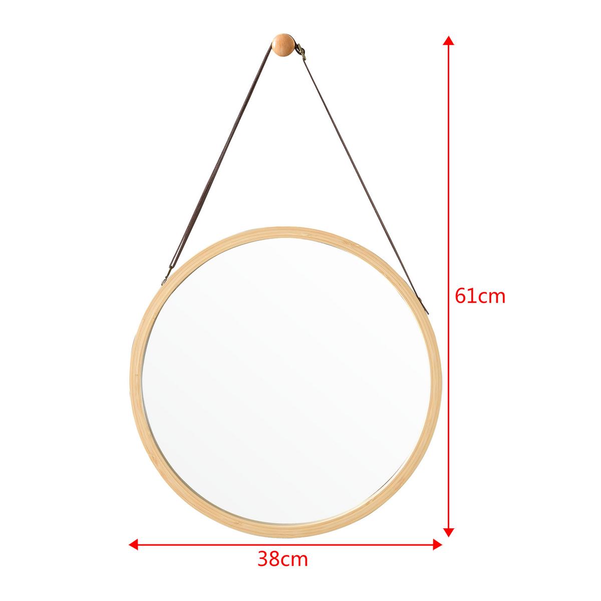WANDSPIEGEL Bykle - Naturfarben, Glas/Holz (35/60/35cm) - [en.casa]