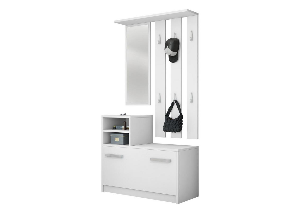 GARDEROBE Kolom - Weiß, Holzwerkstoff (85/180/24cm) - MIRJAN24