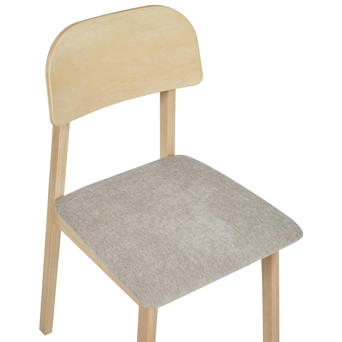 ESSZIMMERSTUHL 2er-Set Taupe Scandia - Taupe/Braun, Holz (40/82/46cm) - Beliani