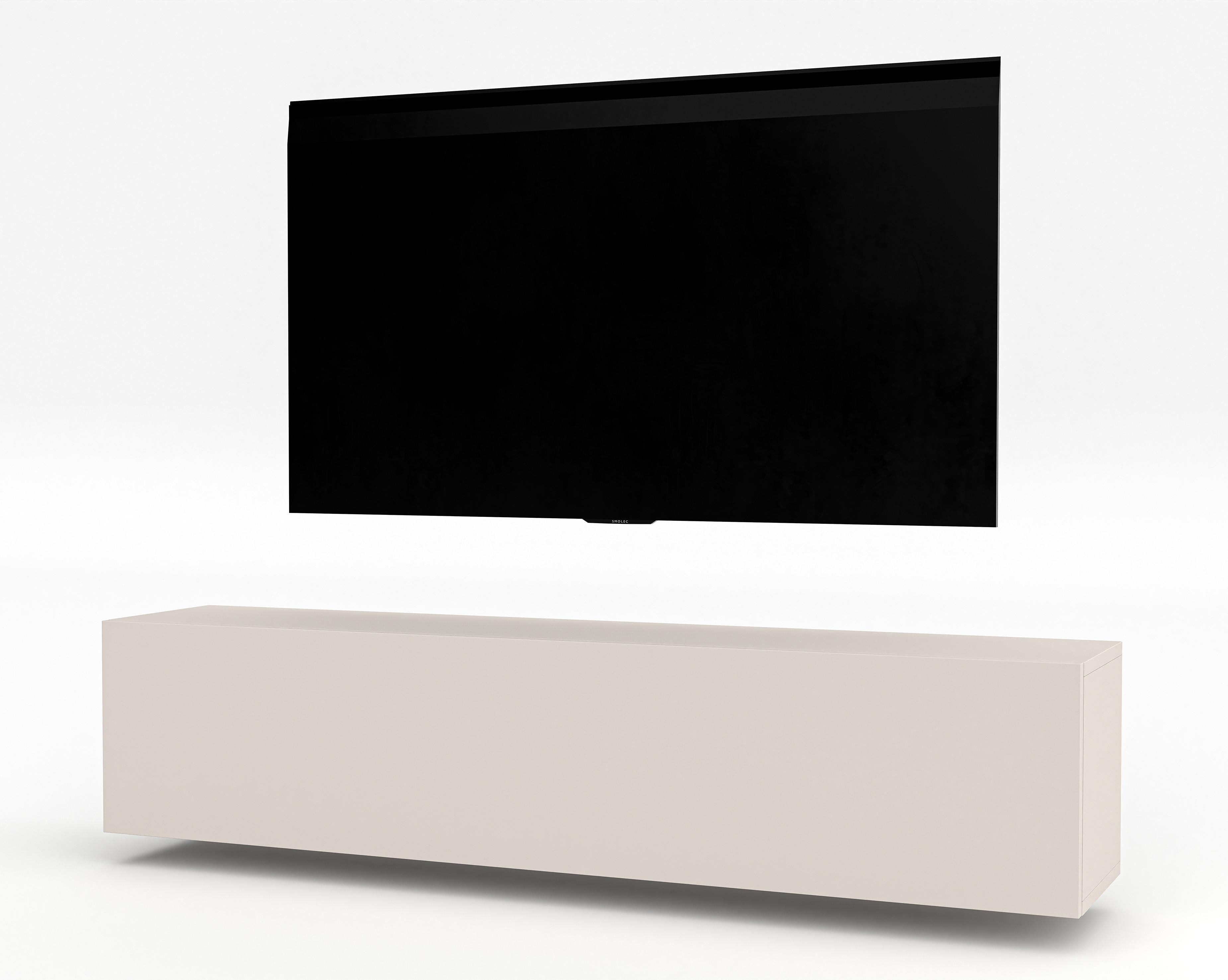 LOWBOARD ZIVOLLI 160 Beige 160/34/32 cm – TV-Schrank für Wandmontage - Beige, Holzwerkstoff/Kunststoff (160/34/32cm) - AX Living
