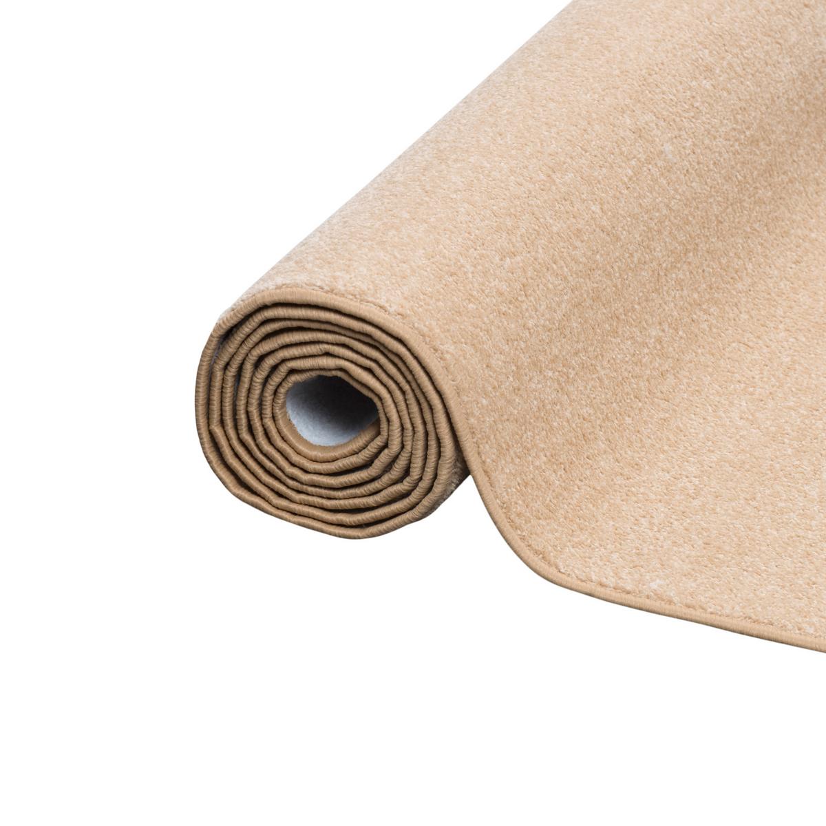 TREND VELOURS LÄUFER TEPPICH JOY - Beige, Textil (80/320cm) - Snapstyle