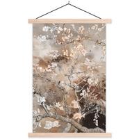 POSTER MIT MAGNETLEISTEN Mandelblüte - Kunst - Van Gogh - Beige - Abstrakt Deko Wohnzimmer 40x60 cm - Braun, Textil (40/60/0.15cm) - MuchoWow
