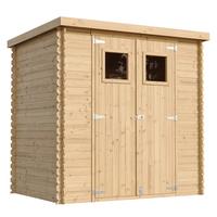 HOLZ-GARTENHAUS - B204xL142xH200 cm/ 2,22 m2 - M311 - Beige, Holz (204/200/142cm) - Timbela