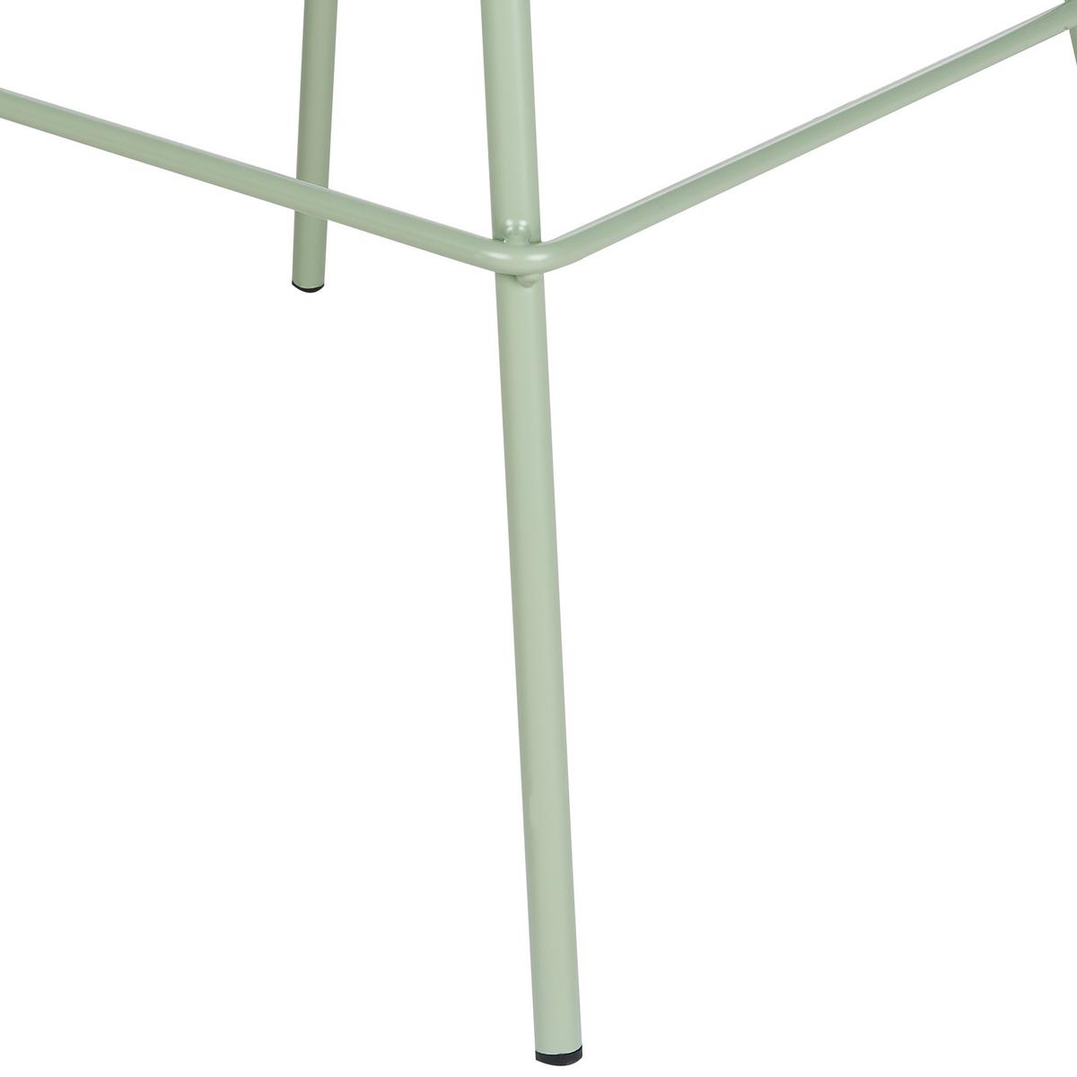 BARSTUHL 2er-Set Kunststoff/Metall hellgrün Emmet - Hellgrün, Kunststoff (49/100/47cm) - Beliani
