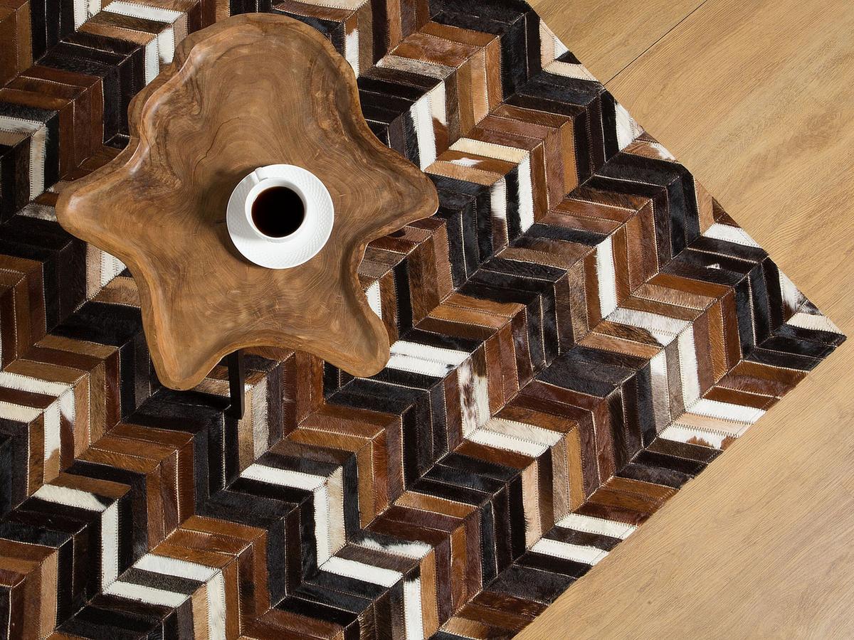 KURZFLOR-TEPPICH Balat 230/160 cm - Multicolor, Fell (160/230cm) - Beliani