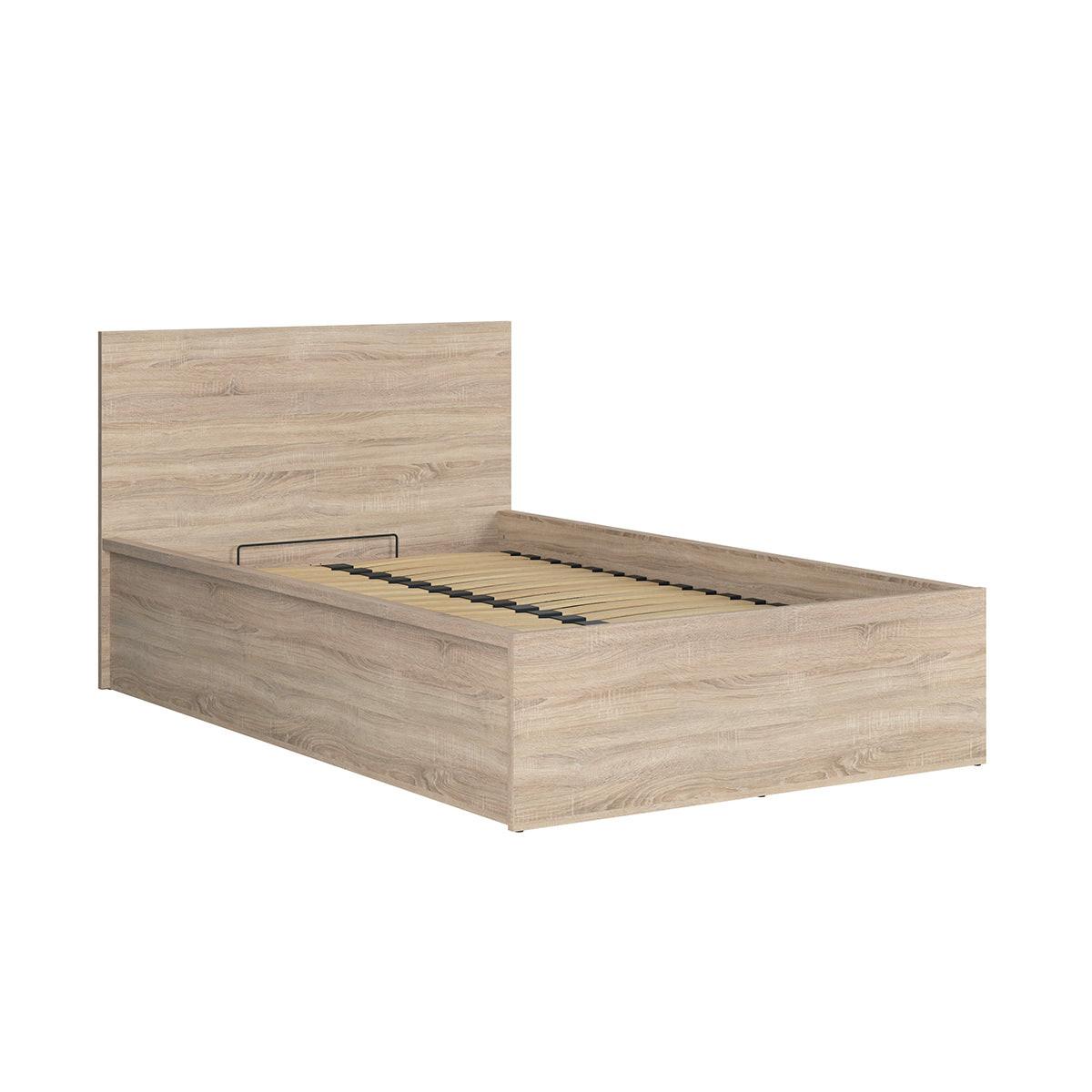 BOXBETT 120/200 Edwin Helles Holz - Braun, Holzwerkstoff (120/200cm) - Petits-meubles