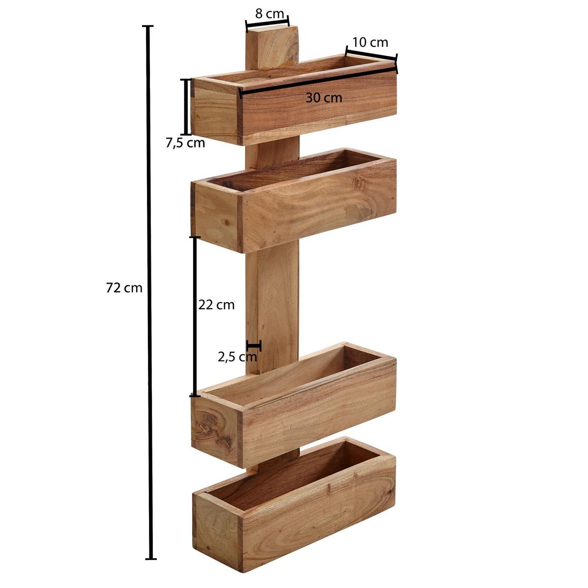 ZEITUNGSSTÄNDER NAKO Massivholz Klassisch Handgefertigt, Beige 30x10x72 cm - Beige, Holz (30/72/10cm) - KADIMA DESIGN