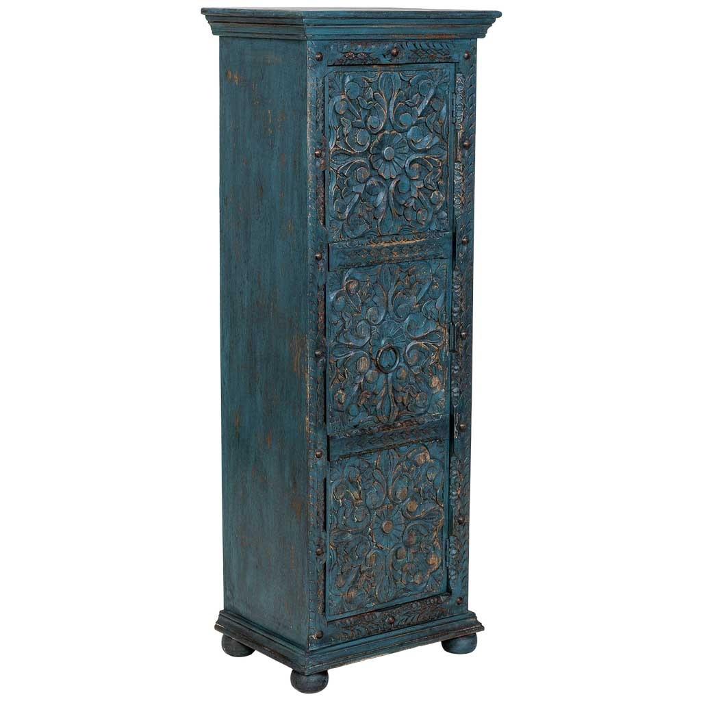 KLEIDERSCHRANK aus holz 53x40x149cm - Blau, Holz (53/149/40cm) - Wanderlust