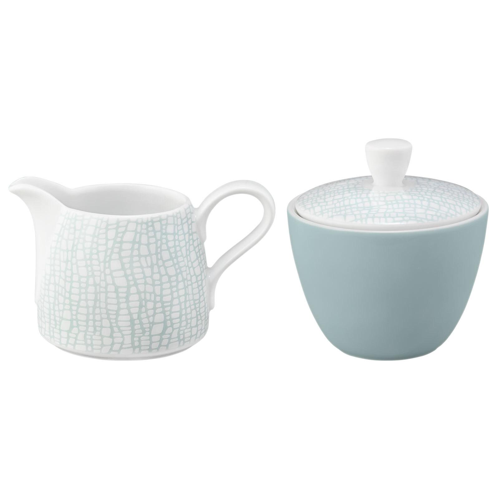 MILCH- UND ZUCKER-SET Life Fashion Green Chic je 260 ml - Türkis, Keramik (1/2cm) - Seltmann Weiden