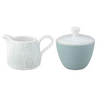 MILCH- UND ZUCKER-SET Life Fashion Green Chic je 260 ml - Türkis, Keramik (1/2cm) - Seltmann Weiden