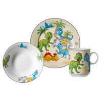 KINDERGESCHIRR SET Dino bunt - Multicolor, Keramik (2/2/2cm) - Ritzenhoff Breker