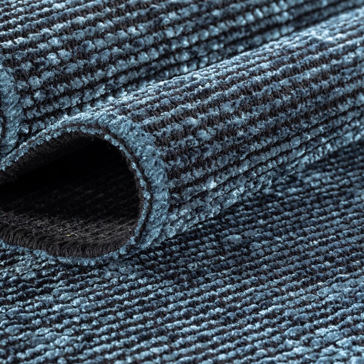 TEPPICH aus Baumwolle Waschbar KOFEL in Blau, einfarbig, 80 x 150 cm - Blau, Textil (150/80cm) - KADIMA DESIGN