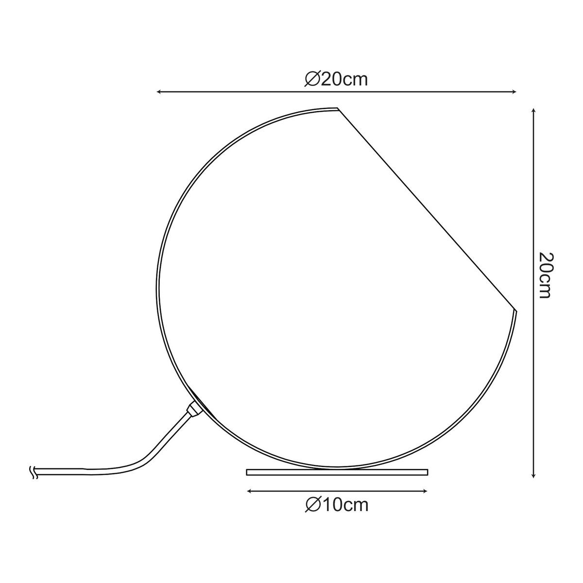 TISCHLEUCHTE Lukkodso - Weiß, Metall (20/20/20cm) - lux.pro