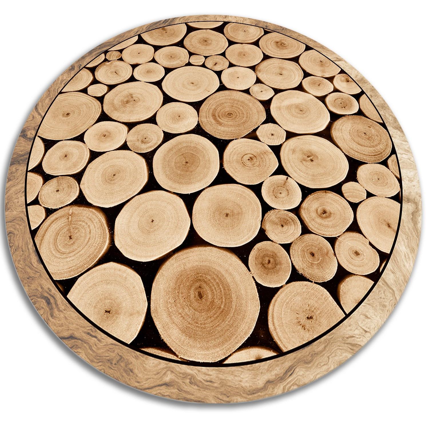 VINYL TEPPICH Ø140 cm Kreuzung - Beige, Kunststoff (150/150cm) - TULUP