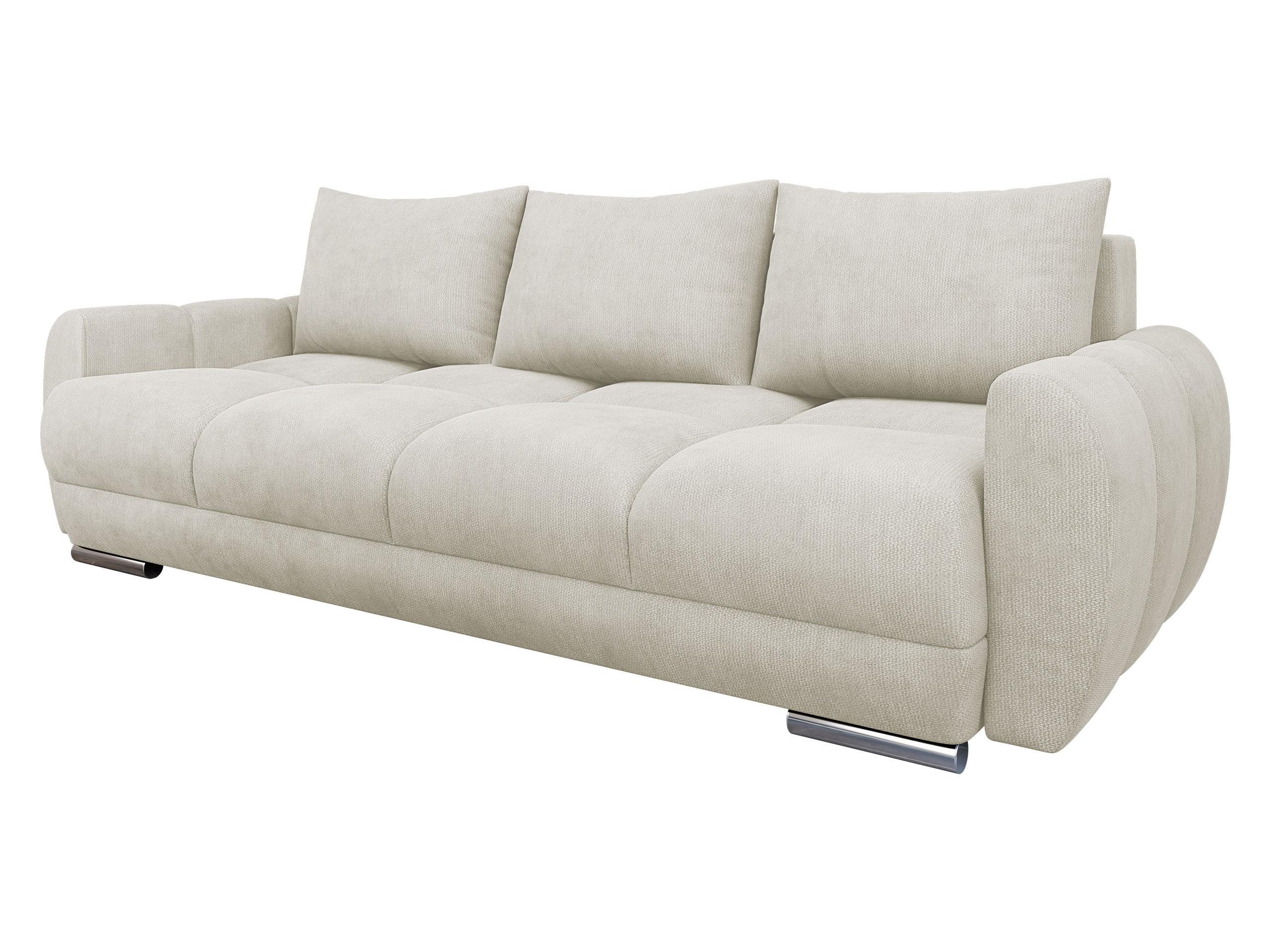 SCHLAFSOFA Logo 3 - Sandfarben/Silberfarben, Holz/Kunststoff (234/89/97cm) - MIRJAN24