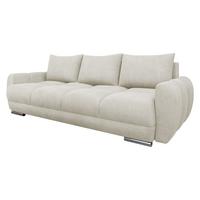 SCHLAFSOFA Logo 3 - Sandfarben/Silberfarben, Holz/Kunststoff (234/89/97cm) - MIRJAN24