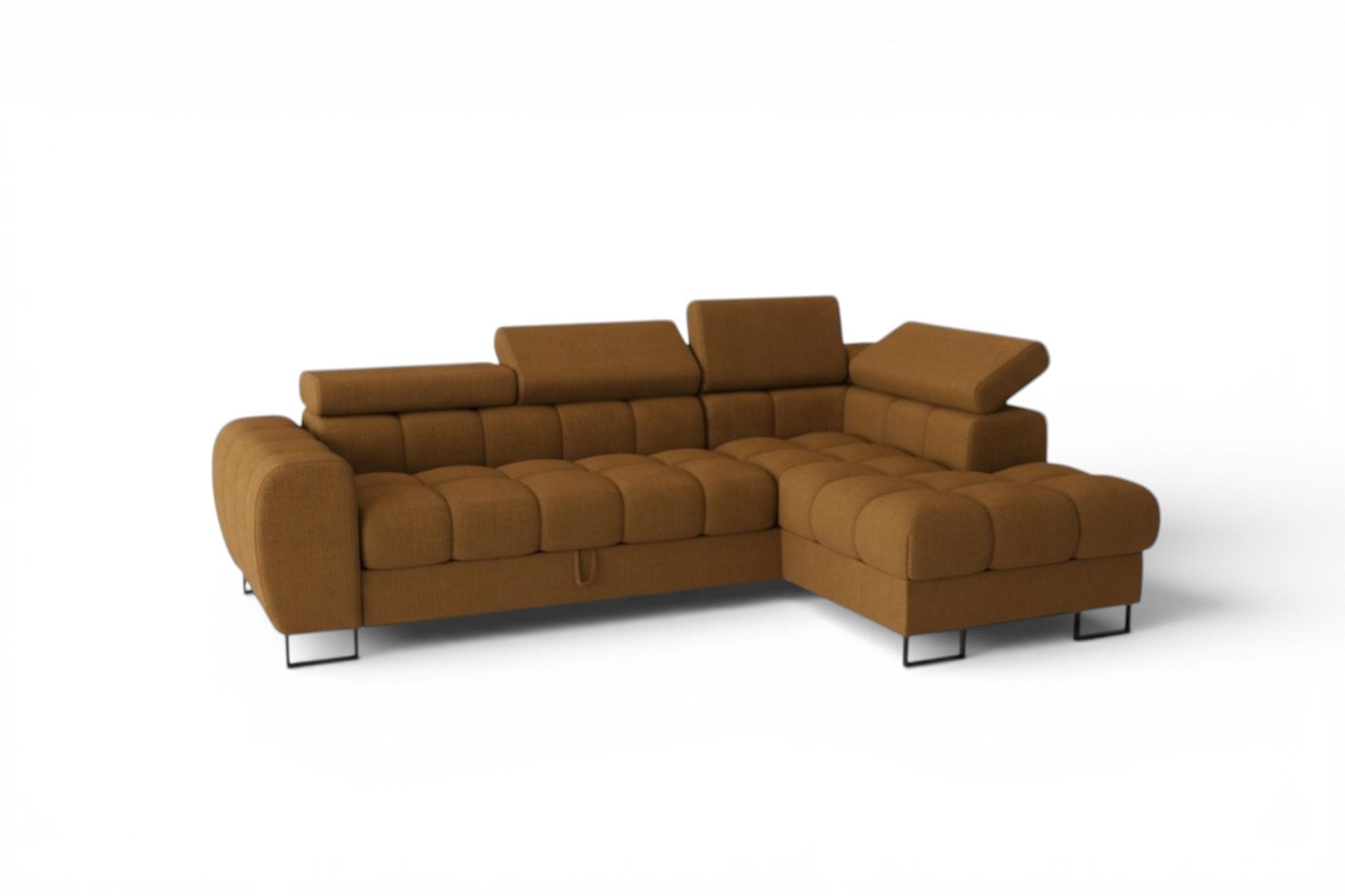 ECKSOFA Bastien Mit Schlaffunktion - Rotbraun, Holzwerkstoff/Textil (260/170cm) - Fun Möbel