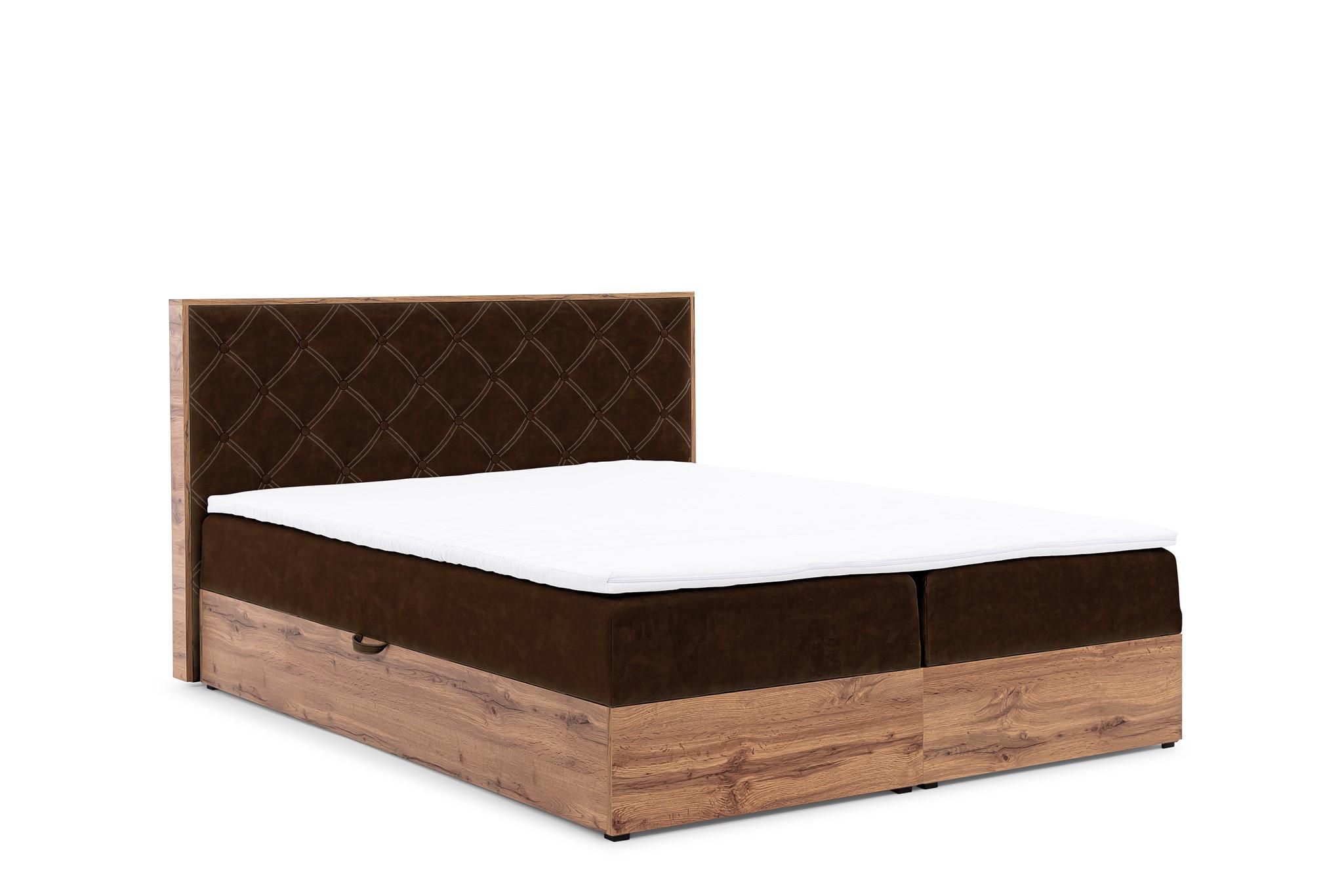 BOXBETT Maximo In Torre - Dunkelbraun, Holzwerkstoff/Textil (160/200cm) - Fun Möbel