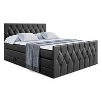 BOXSPRINGBETT VELANTO-Z KING - 200 x 200 - H3/H4 - Schwarz Hochglanz - Schwarz Hochglanz, Holzwerkstoff (200/200cm) - ALTDECOR