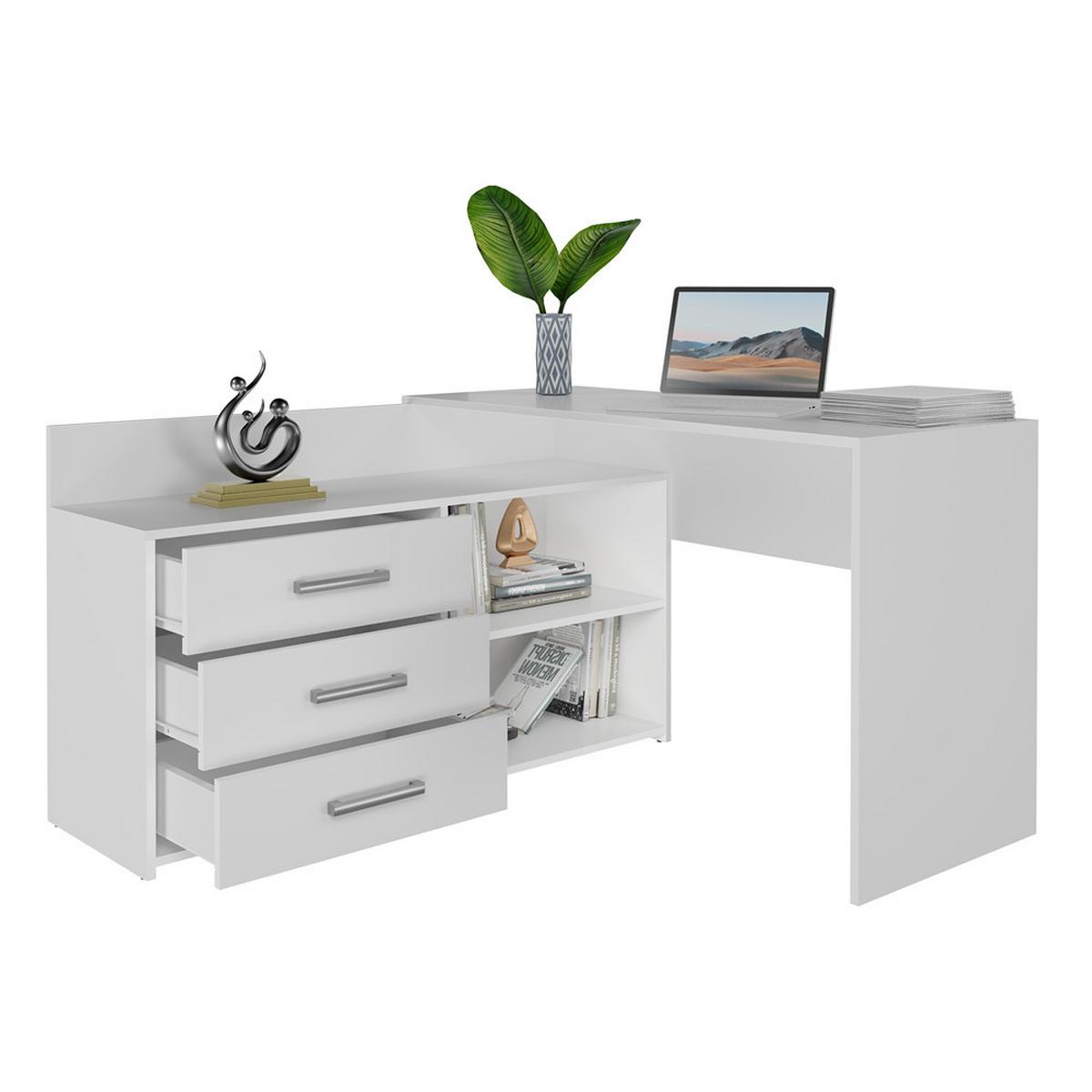 SCHREIBTISCH Weiß 120/76/50 - Weiß, Holzwerkstoff (90/50/76cm) - RAUMHIRSCH FURNITURE