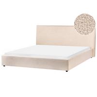 BETT mit Lattenrost 180/200 cm Beige Lavaur - Beige, Textil (180/200cm) - Beliani