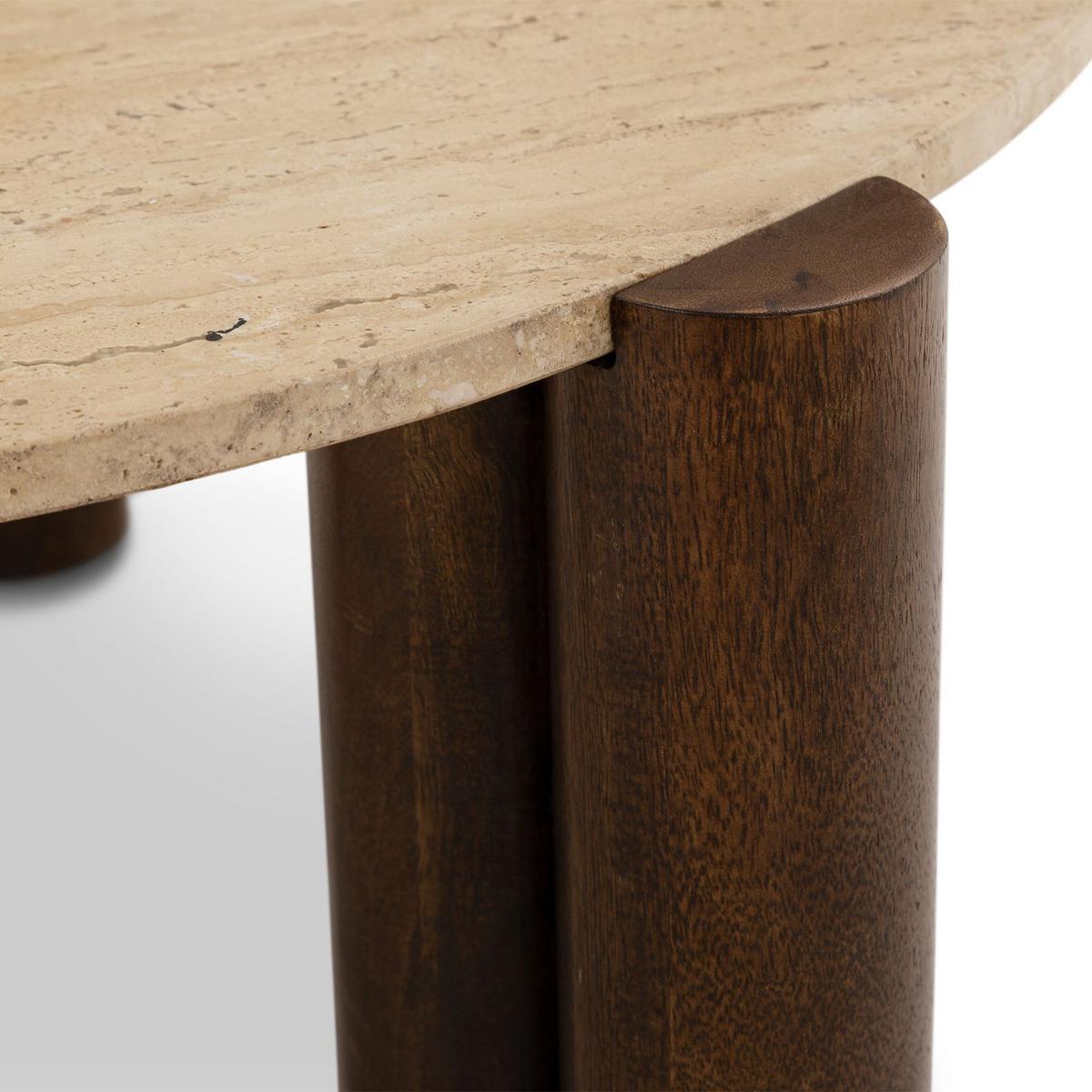 COUCHTISCH TAPTI braun/beige - Beige/Braun, Holz/Naturmaterialen (80/80/35cm) - IDIMEX