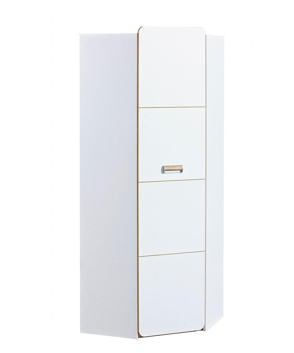 DREHTÜRENSCHRANK MANTI 71/188/71cm 1-türig Weiß - Eichefarben/Weiß, Holzwerkstoff (71/188/71cm) - MASSENO