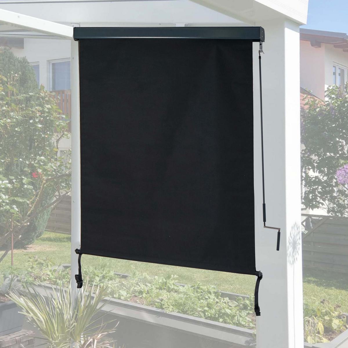 VERTIKALMARKISE Schwarz - Schwarz, Textil (140/250/8cm) - MCW