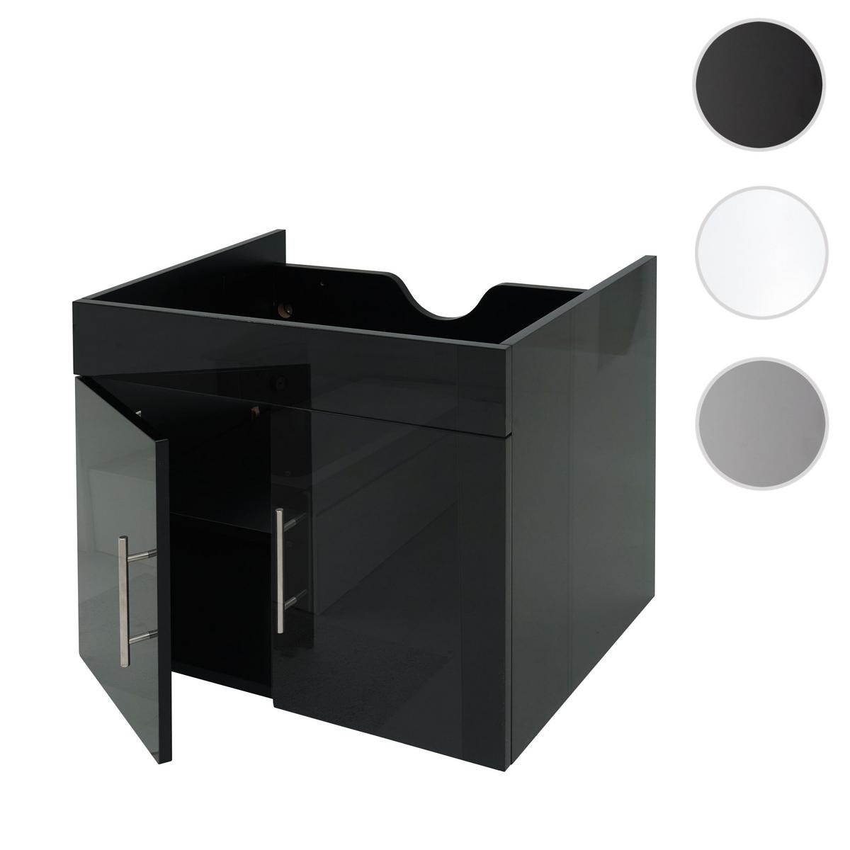 WASCHBECKENUNTERSCHRANK Schwarz - Schwarz, Holzwerkstoff (59/48/46cm) - MCW