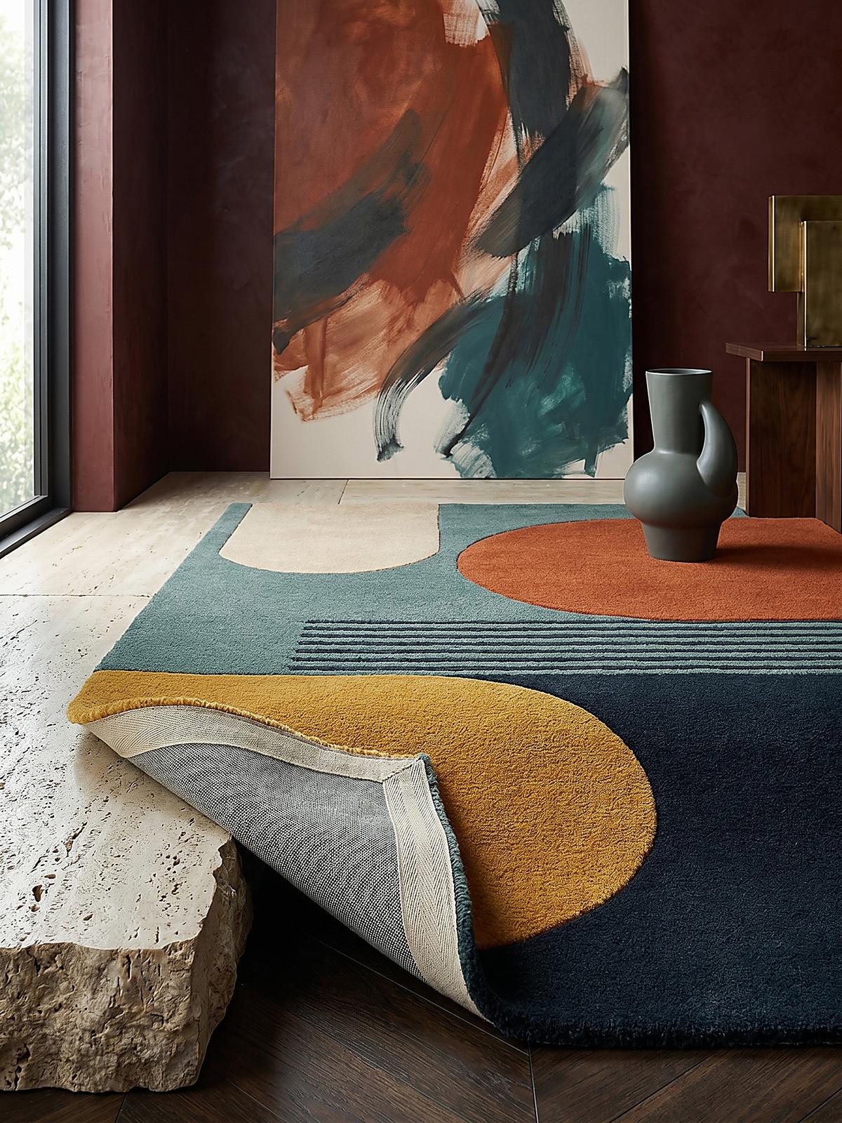 TEPPICH aus Wolle HALLEIN in Bunt, geometrisch-abstrakt, 200 x 290 cm - Multicolor, Textil (290/200cm) - KADIMA DESIGN