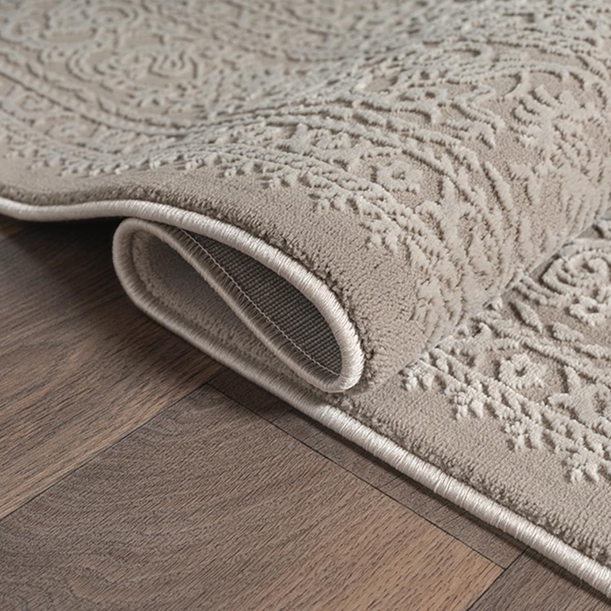 TEPPICHLÄUFER Uni KASOS Polyester Beige 80 x 150 cm - Beige, Textil (80/150cm) - KADIMA DESIGN