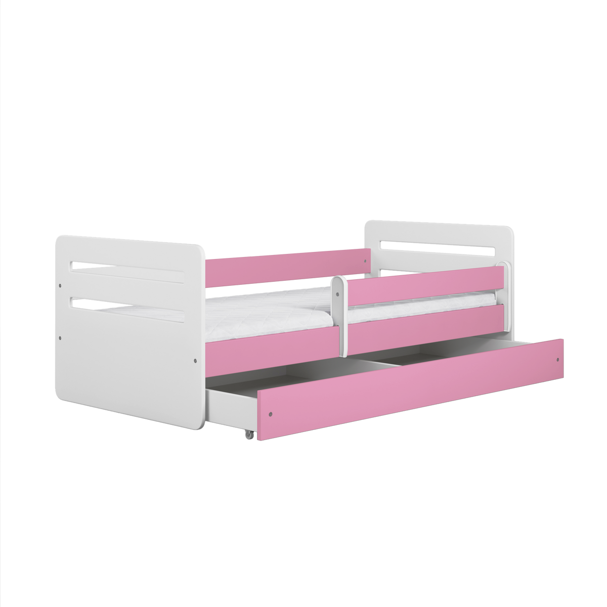 KINDERBETT Tomi mit Schublade ohne Matratze Rosa 90/65/164 - Rosa, Holzwerkstoff (80/160cm) - RAUMHIRSCH FURNITURE
