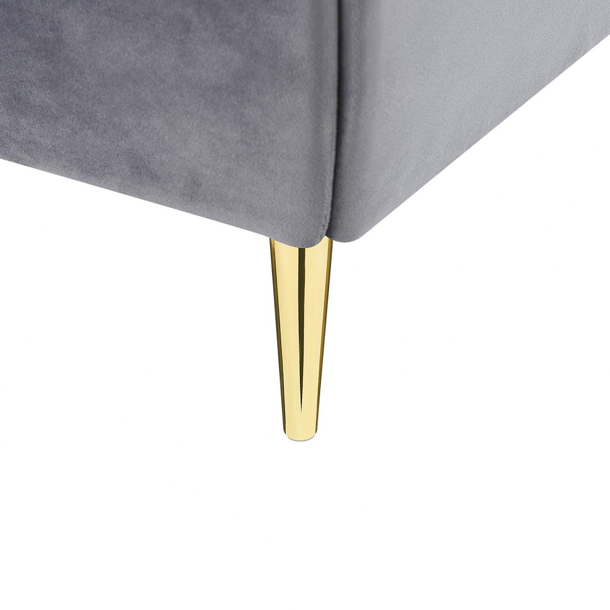 POLSTERBETT 180/200cm Grau Forbach - Grau, Textil (180/200cm) - Beliani