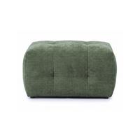 POLSTERHOCKER mit raffinierten Steppungen, zu passendem Sofa, Wellenunterfederung, Chenille-Bezug Grün / 21055 - Schwarz/Grün, Kunststoff/Textil (87/46/68cm) - luma-home