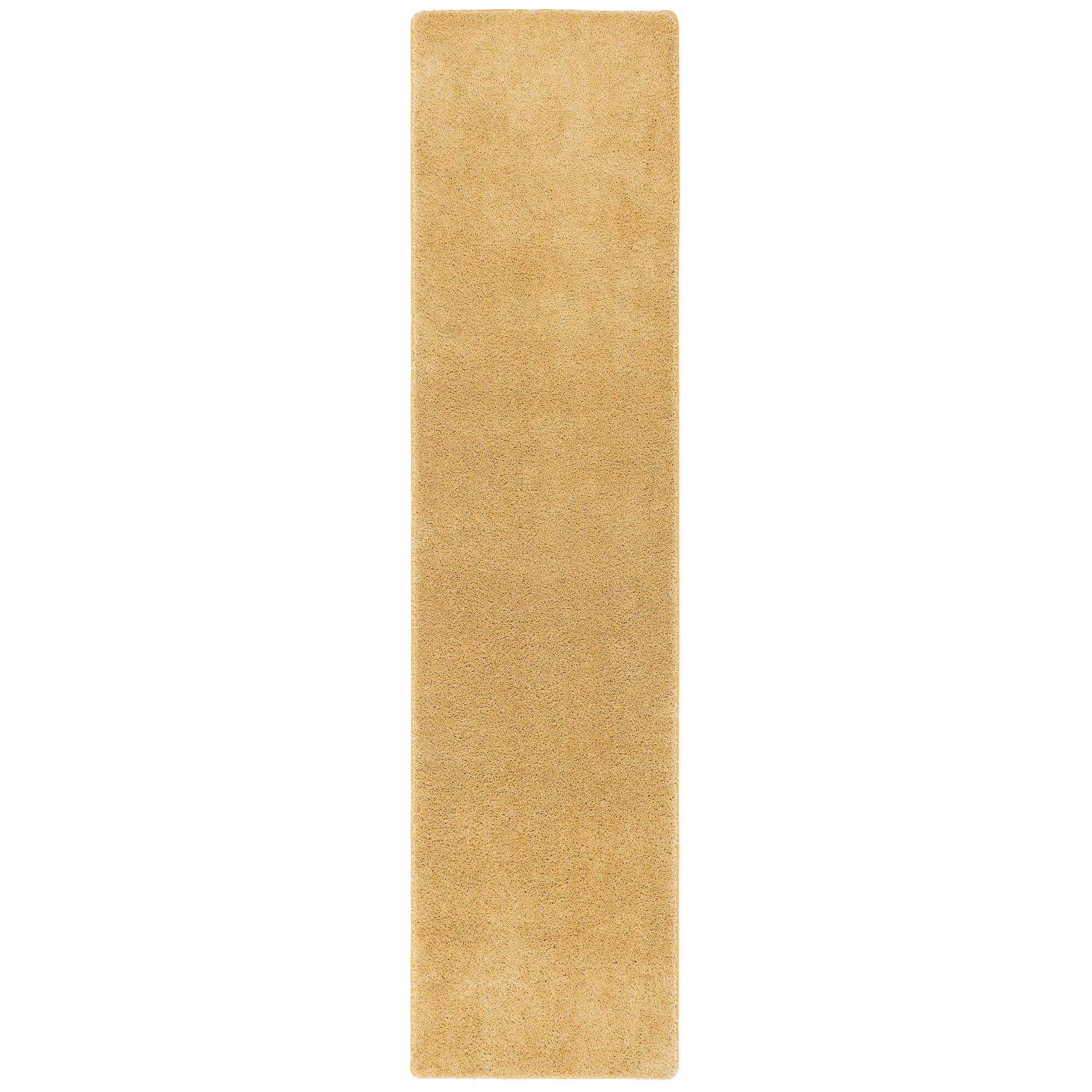 HOCHFLOR SHAGGY LÄUFER TEPPICH PALACE - Currygelb, Textil (80/160cm) - Snapstyle