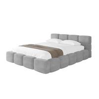 POLSTERBETT mit Bettkasten und Lattenrost, Bett mit Kopfteil, Boxbett ohne Matratze, Doppelbett mit Stauraum - NATA-v1 200x200 Grau - Anthrazit, Holzwerkstoff/Textil (200/200cm) - ALTDECOR