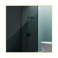 LED SPIEGEL 50 cm x 50 cm Qadratisch Warmweiß 3000 K - Blaugrau, Glas (50/50/2.4cm) - TULUP