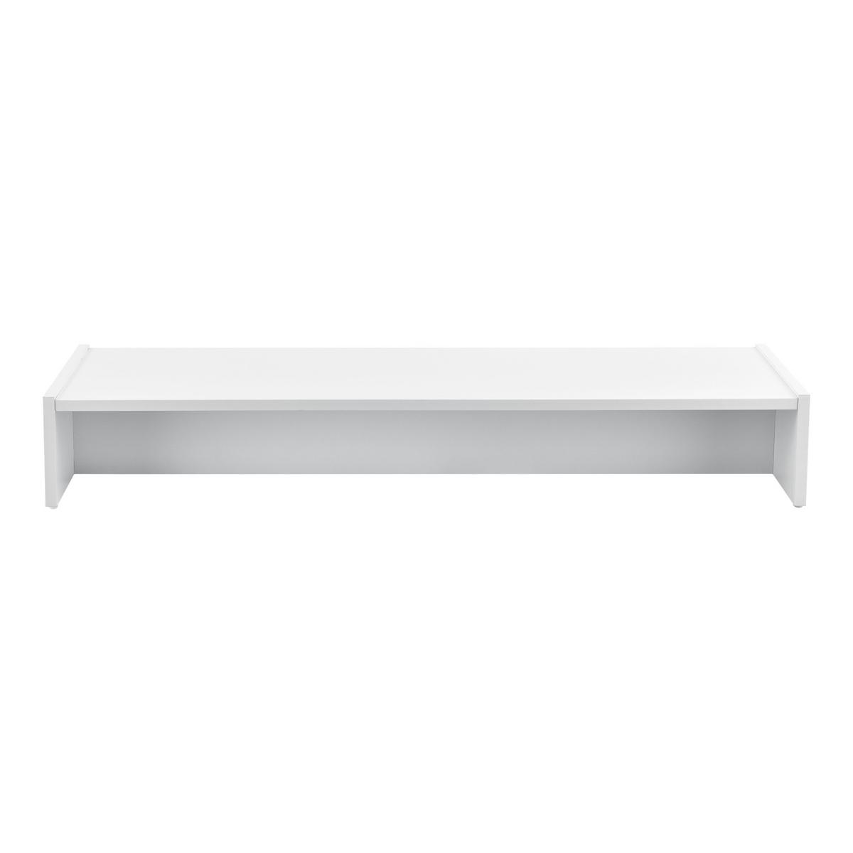 MONITORSTÄNDER - Weiß, Holzwerkstoff (27/100/15cm) - [en.casa]