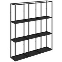 WANDREGAL 88/18/100 cm Metall Schwarz - Schwarz, Metall (18/100/87.5cm) - HOMCOM