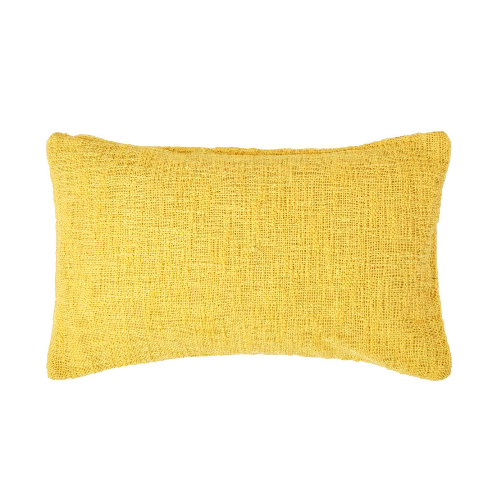 KISSENHÜLLE Nirvana Slub 30/50 cm, 100% Baumwolle - Gelb, Textil (30/50cm) - Homescapes
