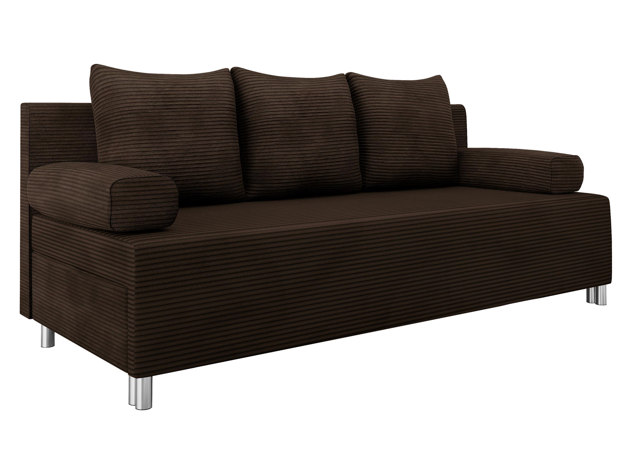 SCHLAFSOFA Dover Cord - Chromfarben/Nussbaumfarben, Holz/Kunststoff (192/86/80cm) - MIRJAN24