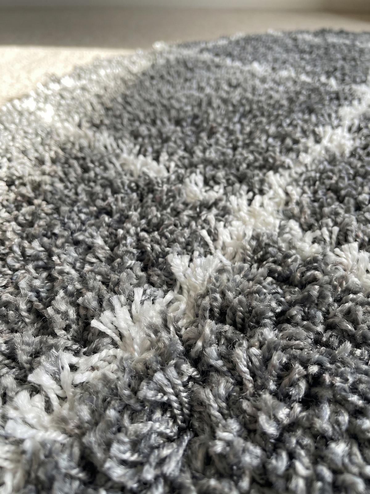 HOCHFLORTEPPICH DOLOMIT, geometrisch, Grau, Ø 160 cm - Grau, Textil (160/160cm) - KADIMA DESIGN