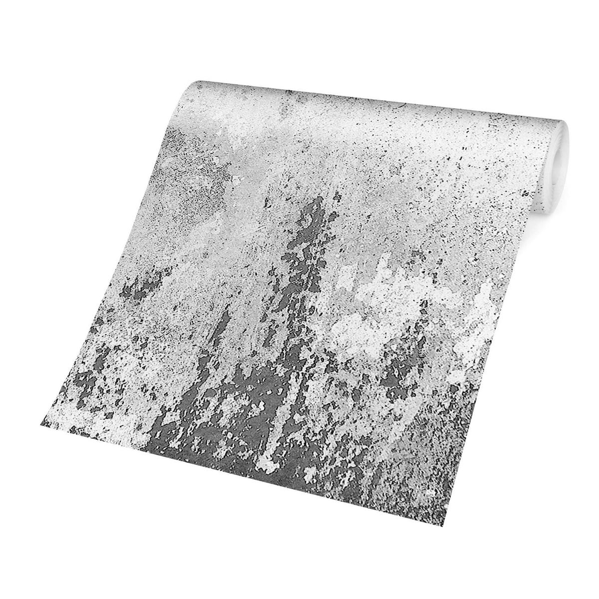 FOTOTAPETE Grunge Betonwand Grau 384/255 cm - Grau, Papier (384/255cm) - Bilderwelten
