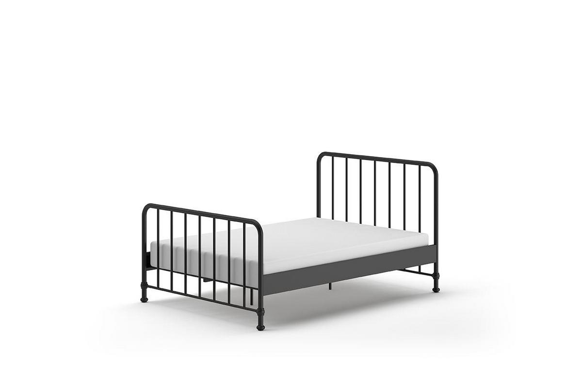METALLBETT Kay 147x110x207 aus Metall in Schwarz matt - Schwarz, Metall (140/200cm) - 58aufmkessel