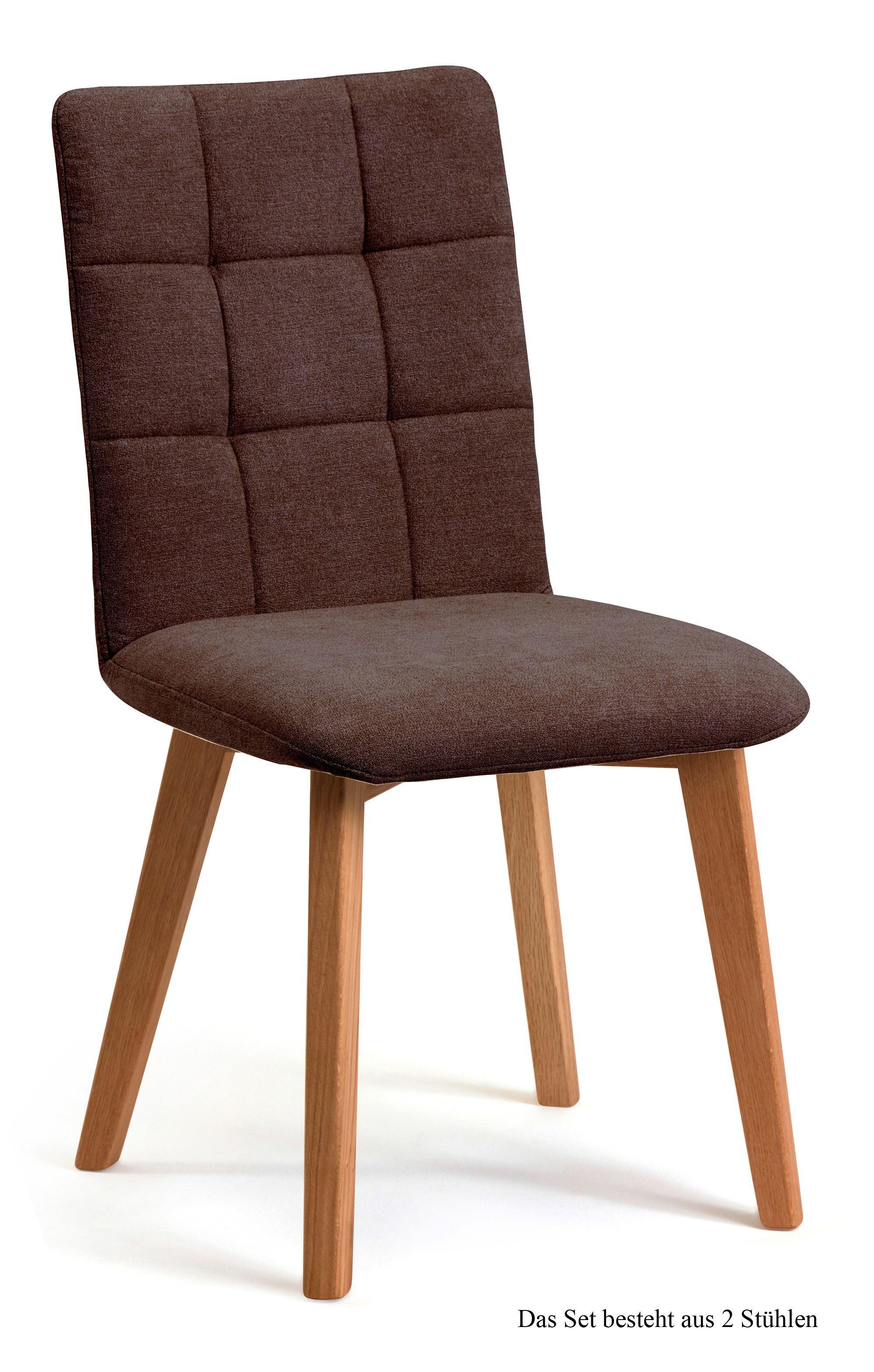 ESSZIMMERSTUHL (2er-Set) Dareen 47x91x60 Eiche geölt/Braun - Eichefarben/Braun, Kunststoff (60/91/47cm) - 58aufmkessel