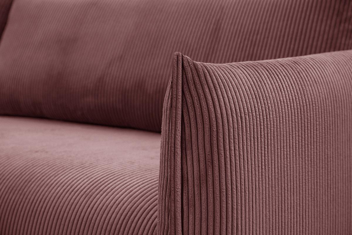 ECKSOFA TAUER 5-Sitzer, altrosa - Altrosa/Schwarz, Holzwerkstoff/Kunststoff (174/292cm) - Wozimo