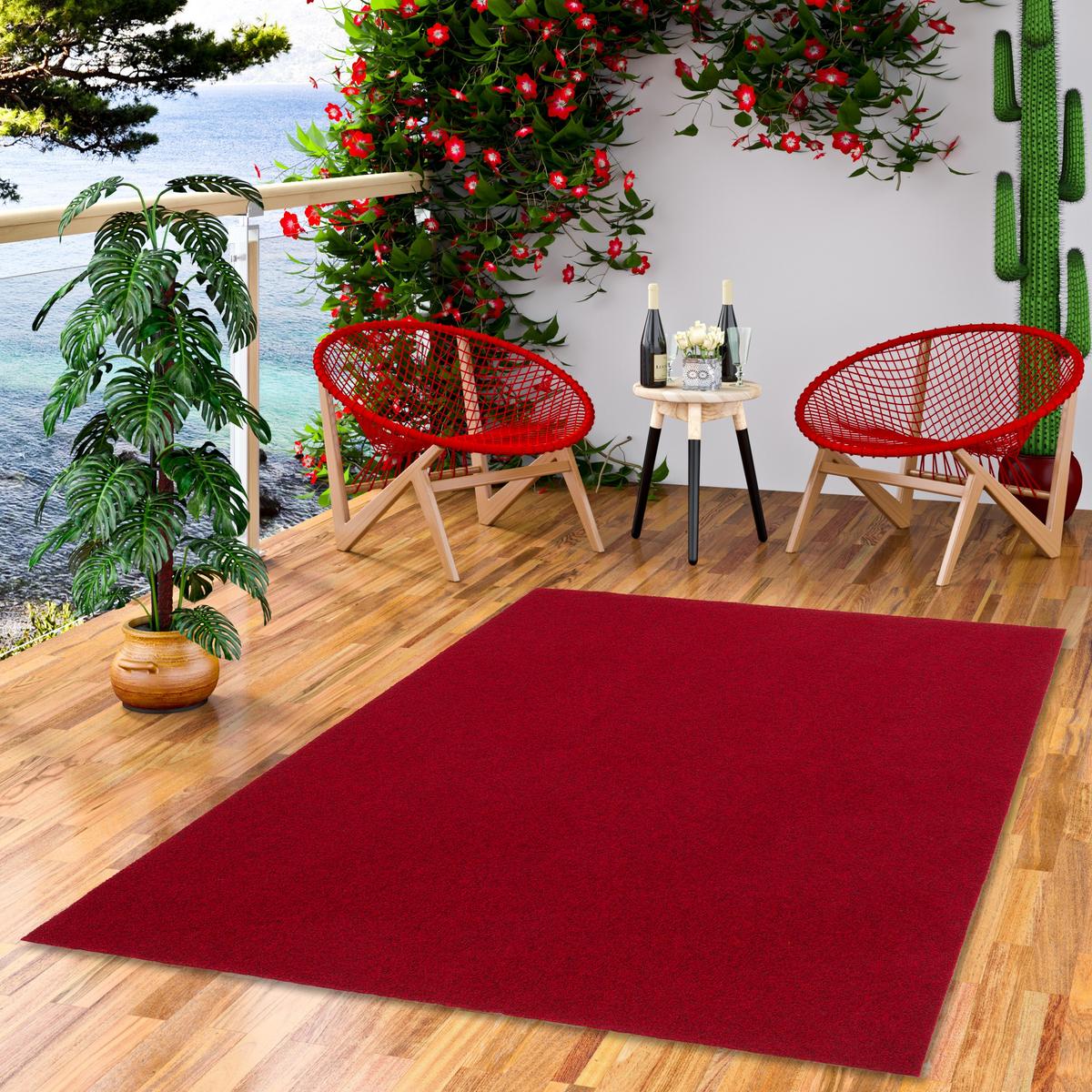 KUNSTRASEN RASENTEPPICH MIT NOPPEN KINGSTON - Rot, Textil (200/400cm) - Snapstyle