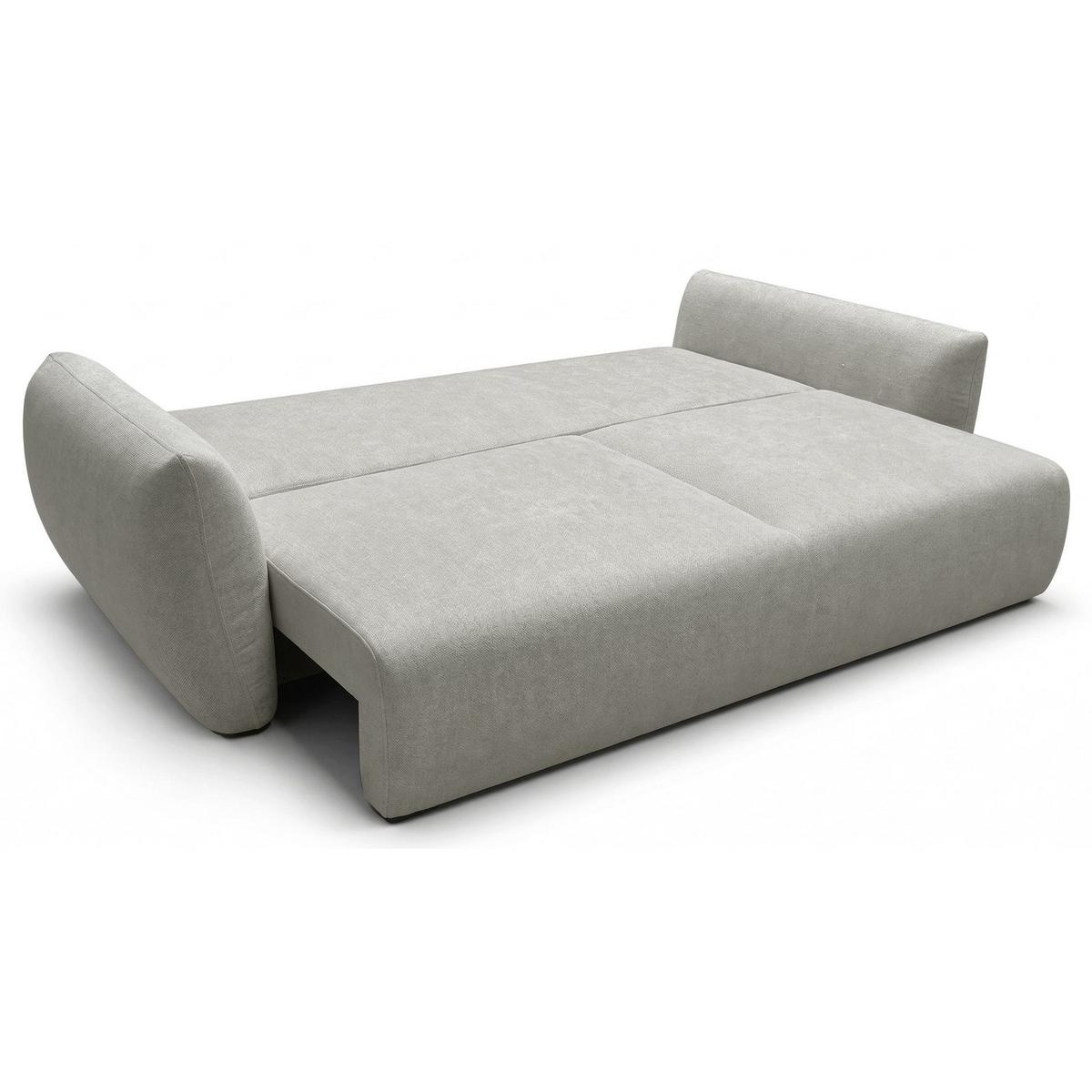 3-SITZER SCHLAFSOFA Zordo Chenille Graubeige - Taupe/Schwarz, Kunststoff/Textil (238/91/102cm) - Selsey