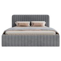POLSTERBETT Saliano Blau-Grau 160x200 cm - Hellgrau, Holz/Textil (160/200cm) - Selsey