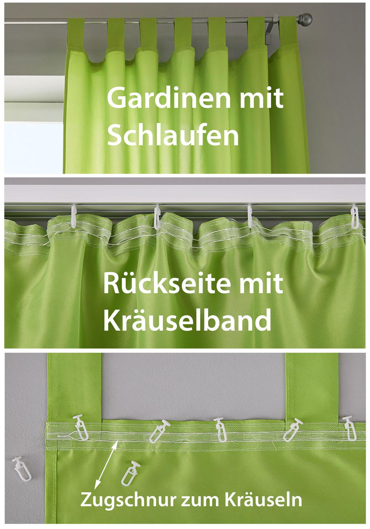 VORHANG POTSDAM HxB 175x140 cm Weiß - Weiß, Textil (140/175cm) - Gardinenbox
